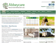 Tablet Screenshot of abbeycarefoundation.com